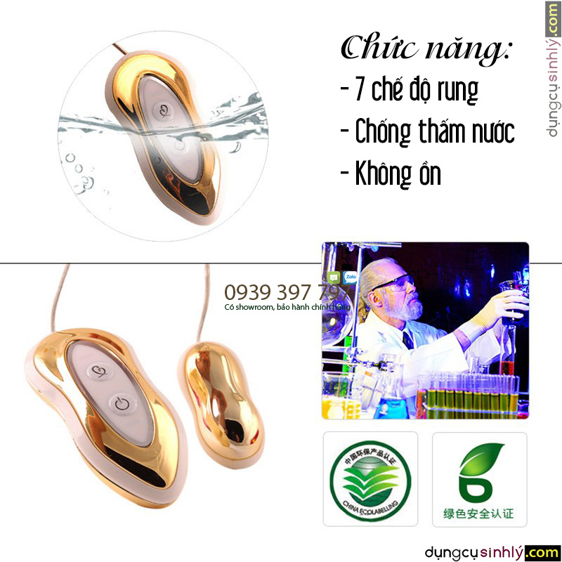 trứng rung cao cấp mạ vàng tính năng